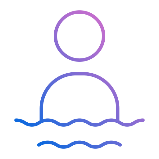 zwemmen Generic gradient outline icoon