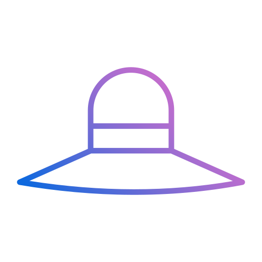 letni kapelusz Generic gradient outline ikona