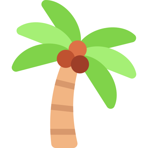 kokosnootboom Generic color fill icoon