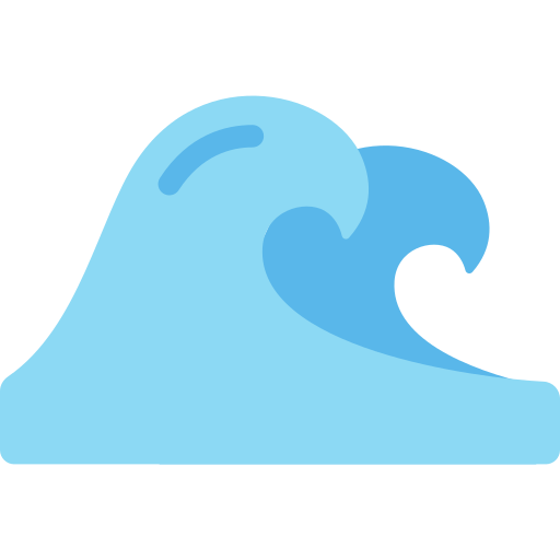 Waves Generic color fill icon