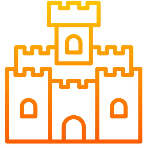 castello di sabbia Generic gradient outline icona