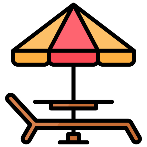 Beach umbrella Generic color lineal-color icon