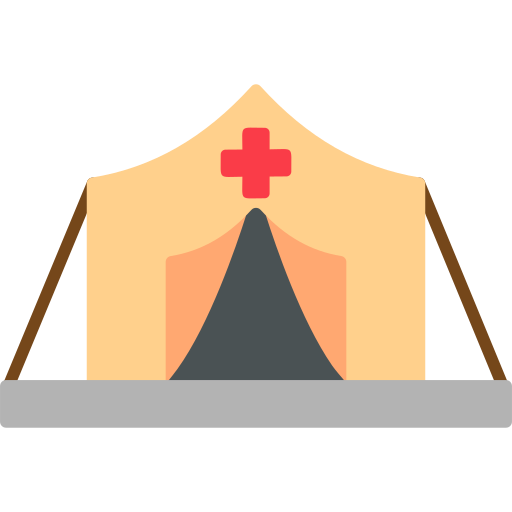 難民キャンプ Generic color fill icon