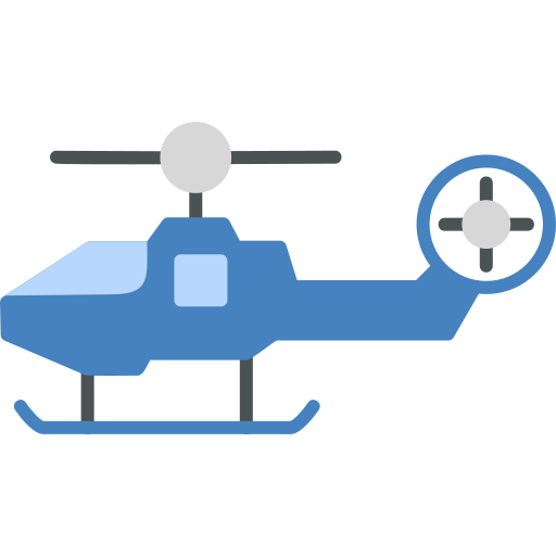 gevechtshelikopter Generic color fill icoon