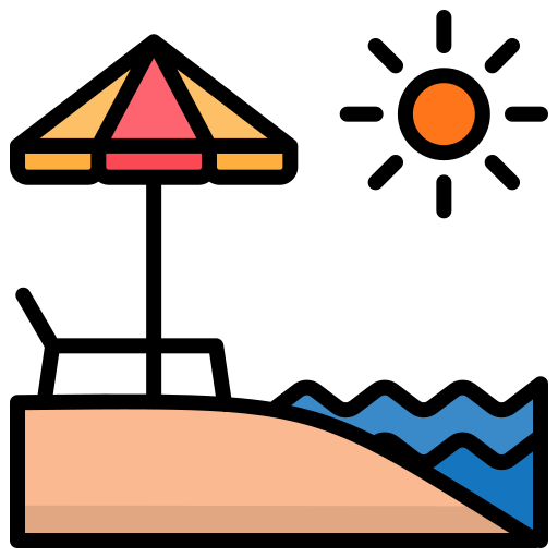 해변 Generic color lineal-color icon