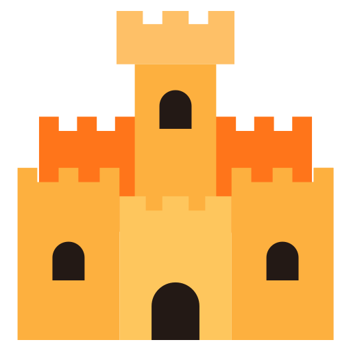 Замок из песка Generic color fill иконка
