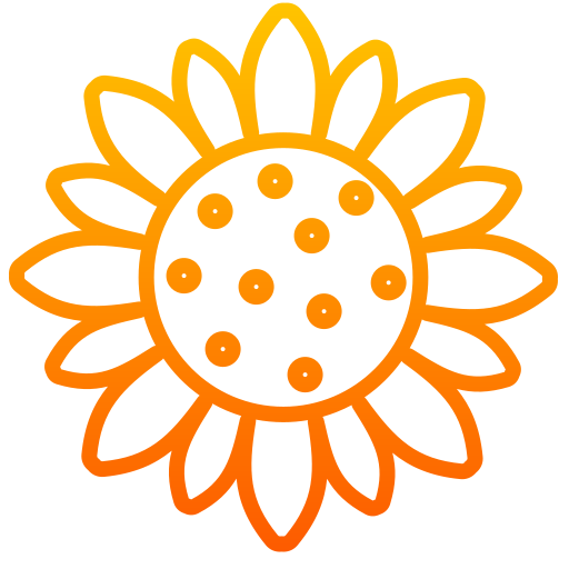Sunflower Generic gradient outline icon