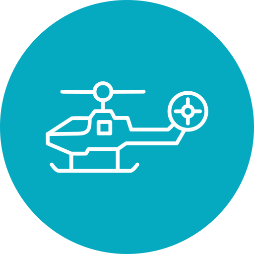 Fighter helicopter Generic color fill icon