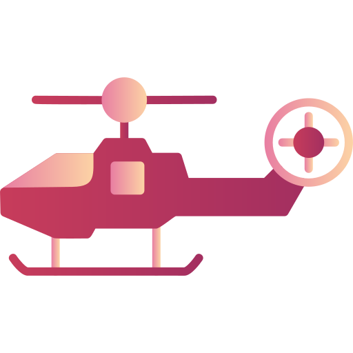 Fighter helicopter Generic gradient outline icon