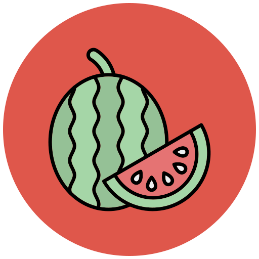 watermeloen Generic color outline icoon