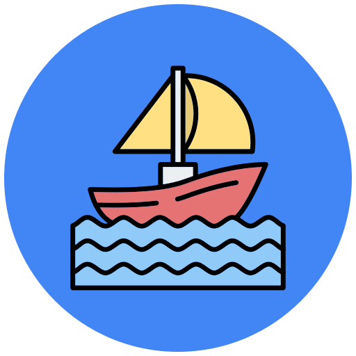 zeilboot Generic color outline icoon