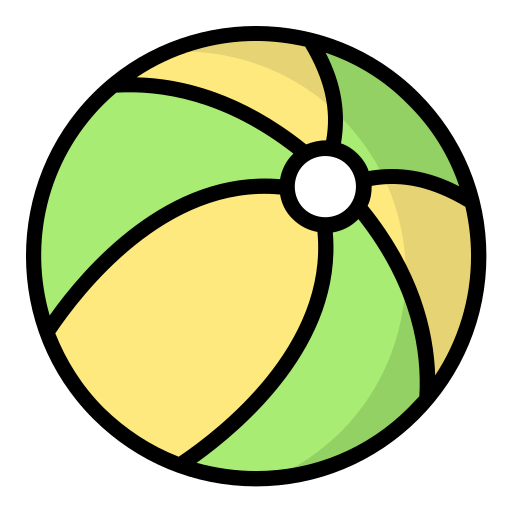 piłka plażowa Generic color lineal-color ikona