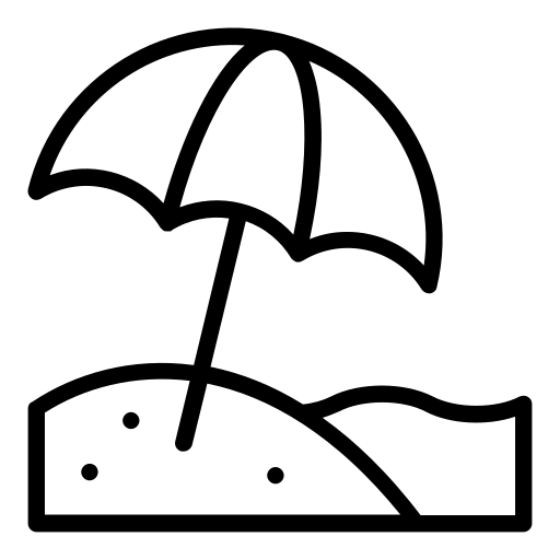 우산 해변 Generic black outline icon