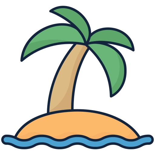 Кокосовая пальма Generic color lineal-color иконка