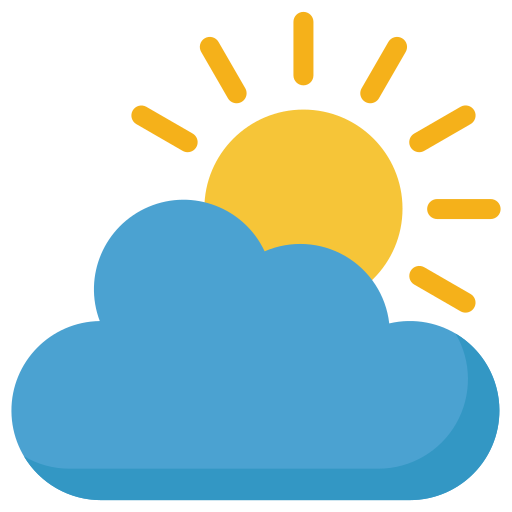 太陽の雲 Generic color fill icon