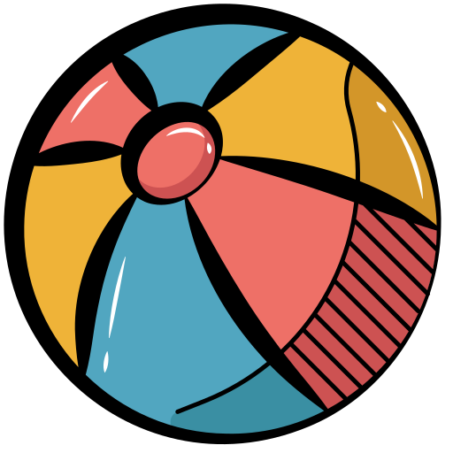 пляжный мяч Generic color hand-drawn иконка