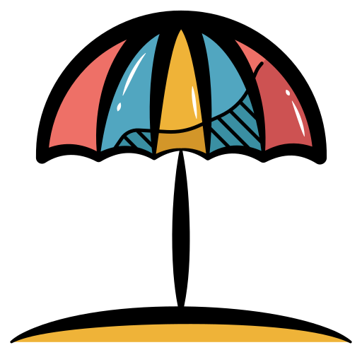 parasole Generic color hand-drawn icona