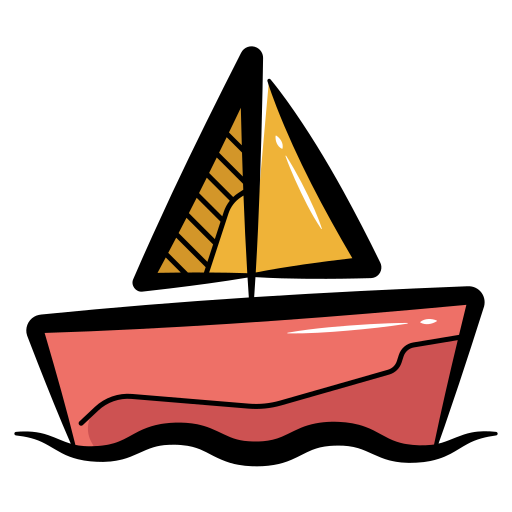 barco a vela Generic color hand-drawn Ícone