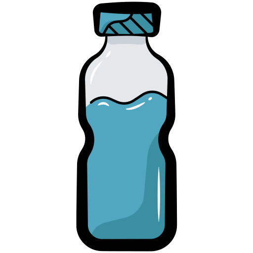 бутылка с водой Generic color hand-drawn иконка