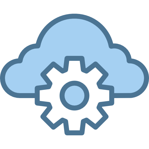 Cloud computing Payungkead Blue icon