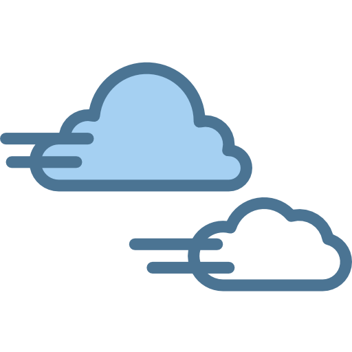 Cloud computing Payungkead Blue icon