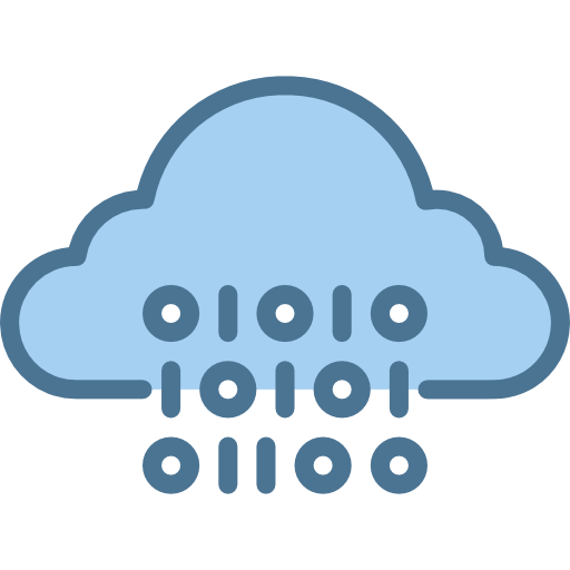 Cloud computing Payungkead Blue icon