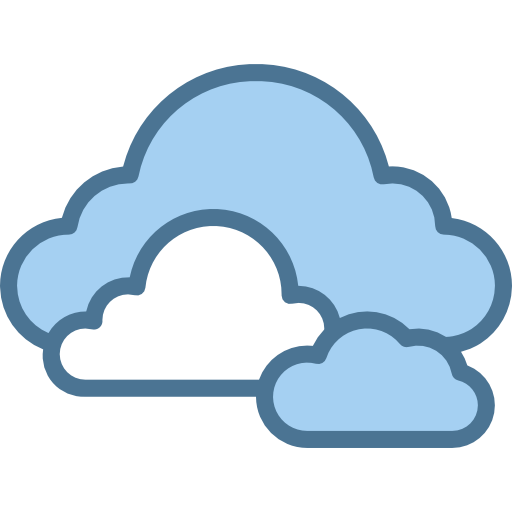 Cloud computing Payungkead Blue icon