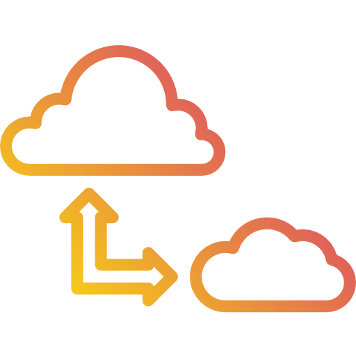 Cloud computing Payungkead Gradient icon