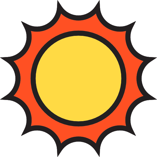 太陽 Payungkead Lineal Color icon