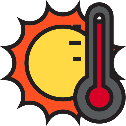 Thermometer Payungkead Lineal Color icon