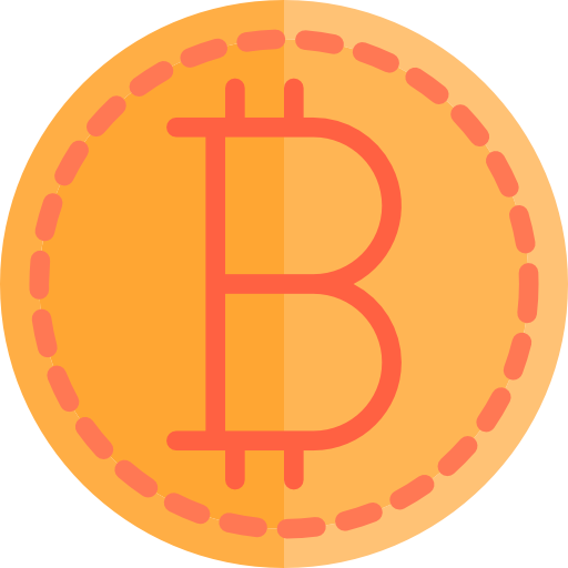 bitcoins srip Flat icoon