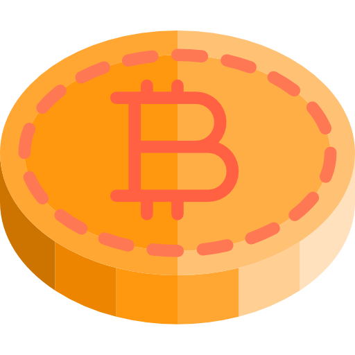 bitcoin srip Flat icona