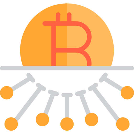 bitcoins srip Flat icon