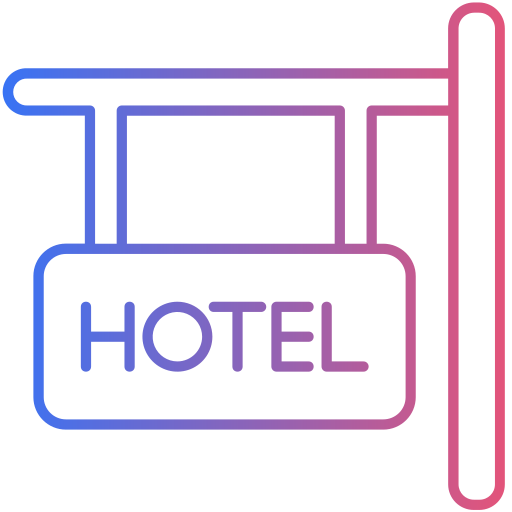 Hotel sign Generic gradient outline icon