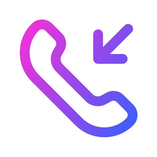 binnenkomend telefoongesprek Generic gradient outline icoon