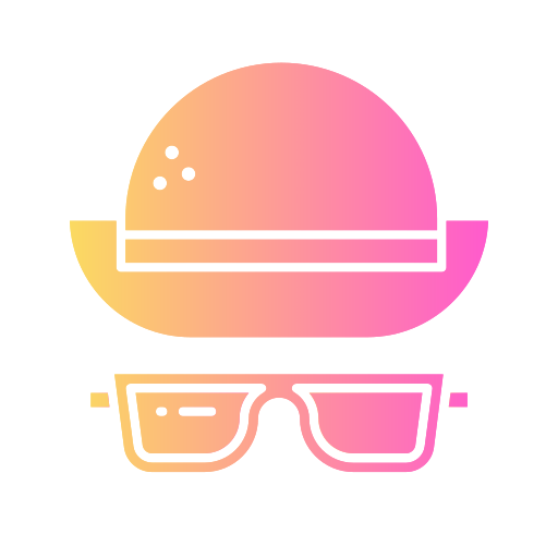 Hat and glasses Generic gradient fill icon