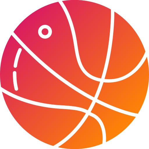 een basketbal Generic gradient fill icoon