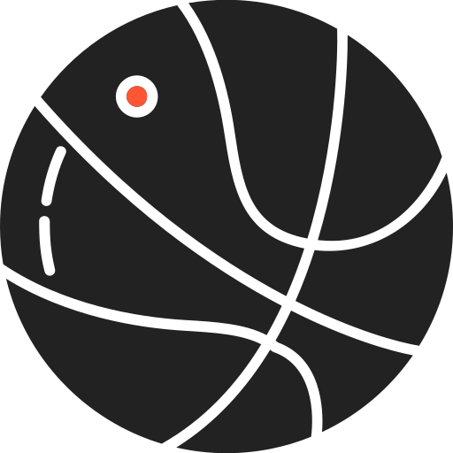 Баскетбольный мяч Generic color fill иконка