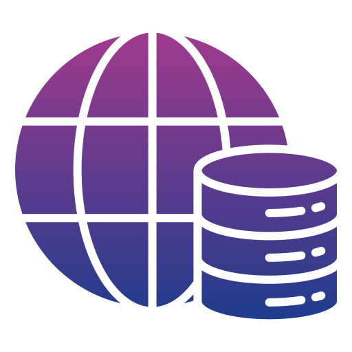 globalna baza danych Generic gradient fill ikona