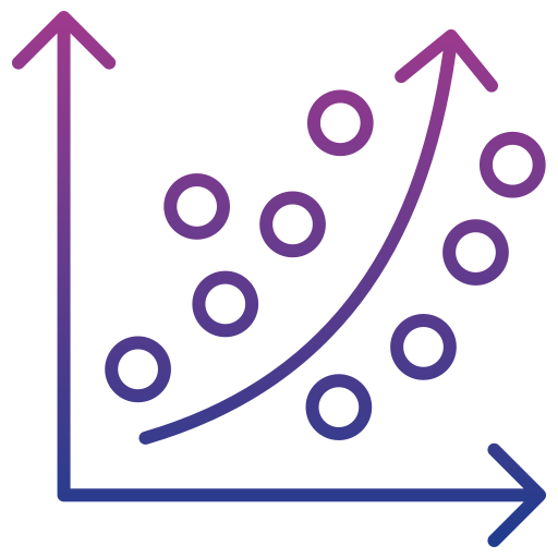 analyse de régression Generic gradient outline Icône