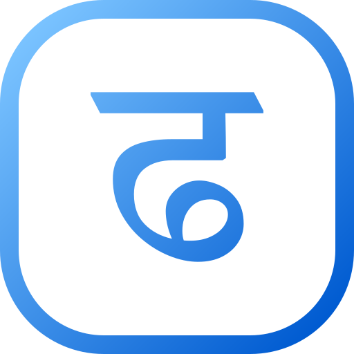 Hindi Generic gradient outline icon