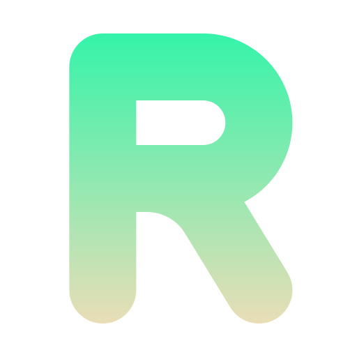 文字r Generic gradient fill icon
