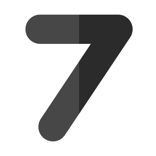 숫자 7 Generic color fill icon
