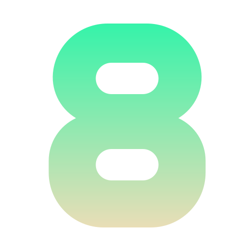 numero 8 Generic gradient fill icona