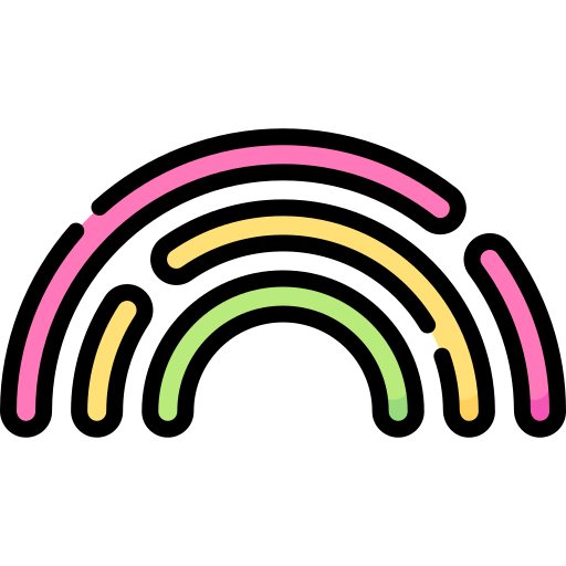arco iris de neón Special Lineal color icono