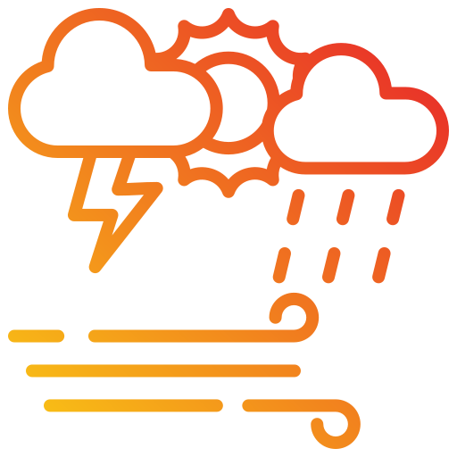 tempestade Generic gradient outline Ícone