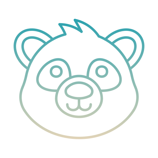 Panda Generic gradient outline icon