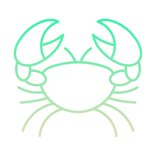 crabe Generic gradient outline Icône