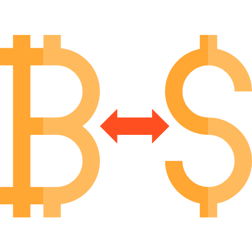 Bitcoin srip Flat icon