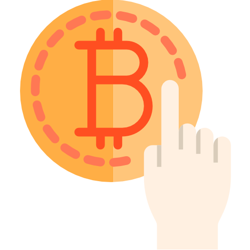 bitcoins srip Flat icono